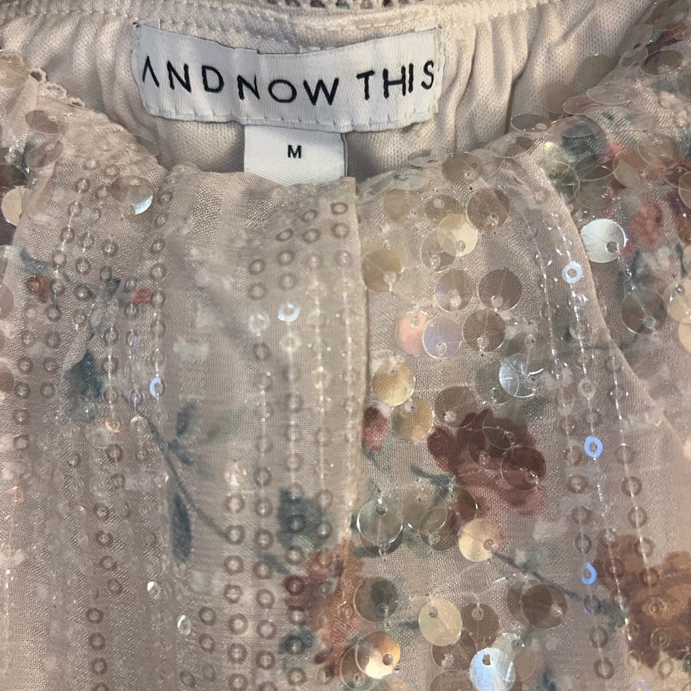 Elegant Cream Sequin Maxi Skirt